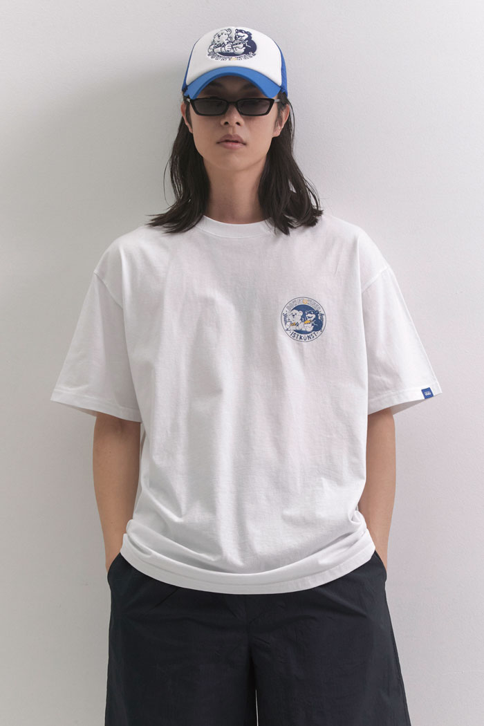 DOWNTOWNER BURGER&amp;FRIES TEE[WHITE]
